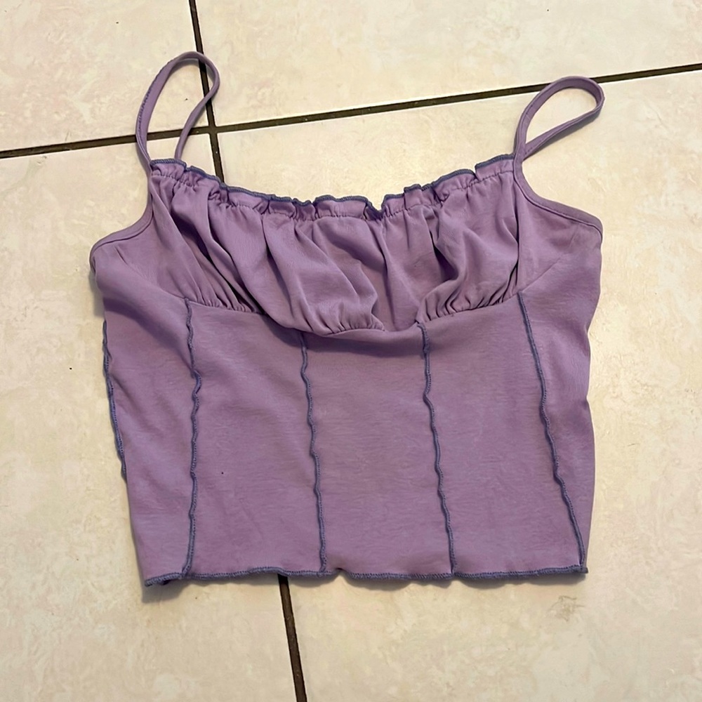 Purple crop top